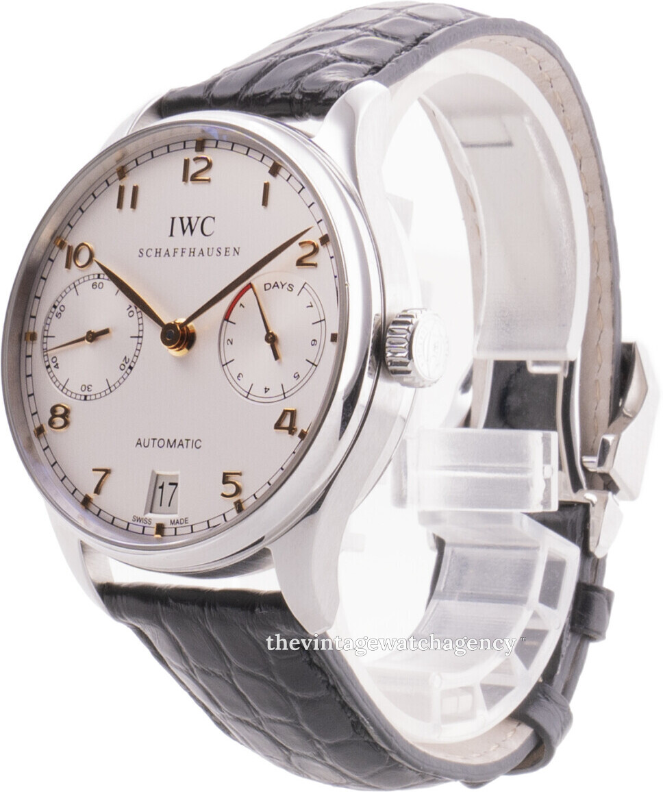 IW500114 IWC Portuguese Silver Leather O42.30 mm USED 7.230